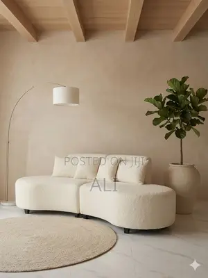 Boucle Curved Sofa Set