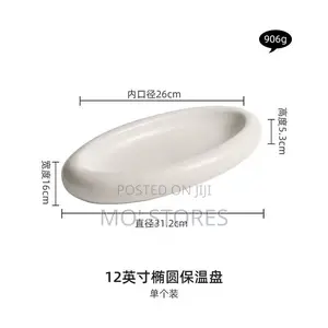 12 Inches Oval Shape Ceramic Plate