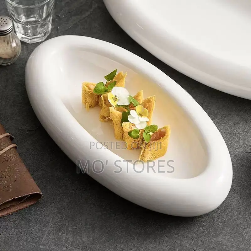 12 Inches Oval Shape Ceramic Plate