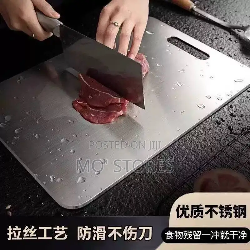Double Sided Stainless Steel Chopping Board