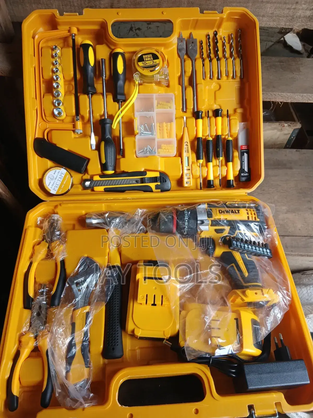 Toolbox With Cordless Drilling Machine
