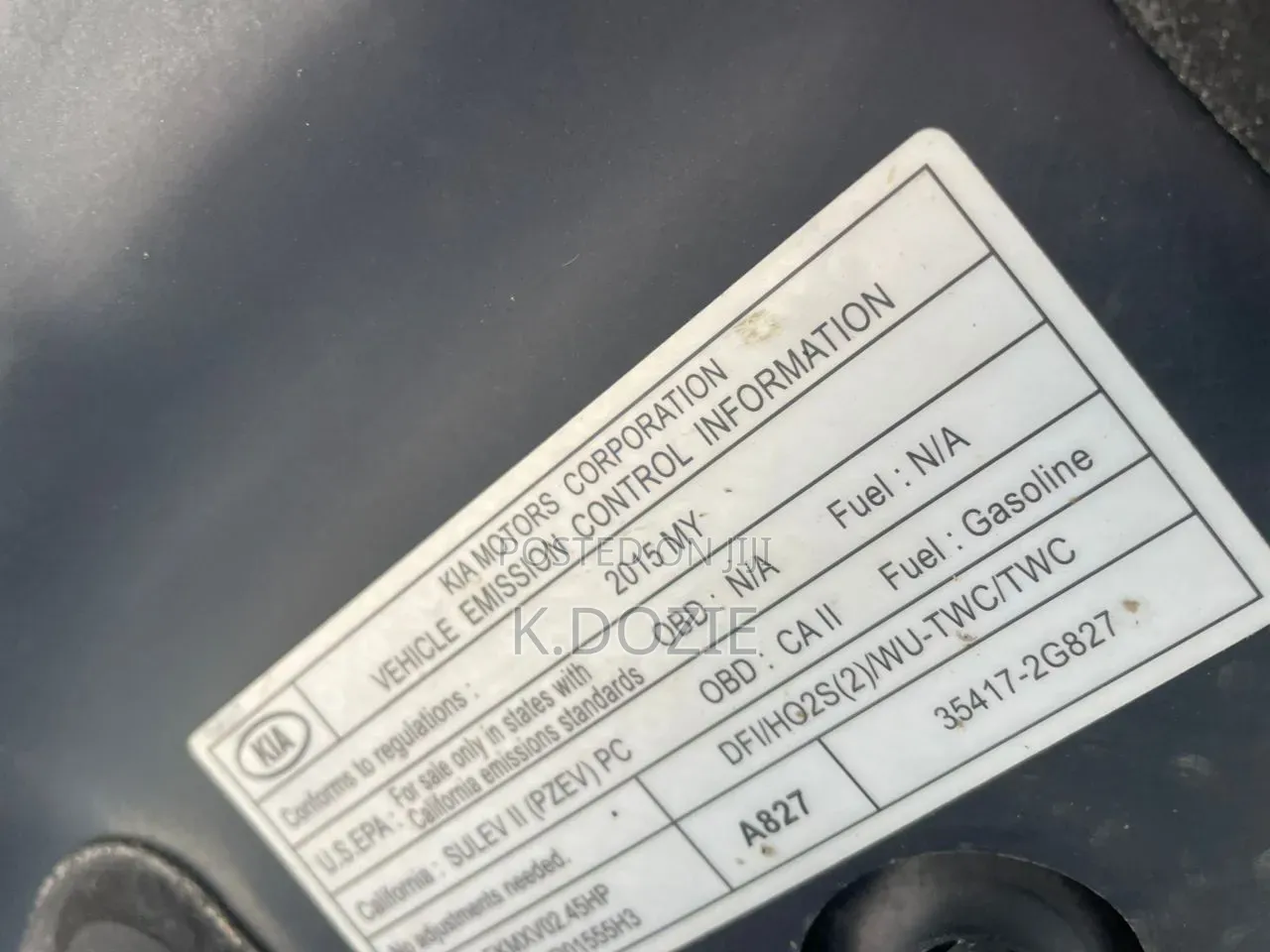 Kia Optima 2015 Gray