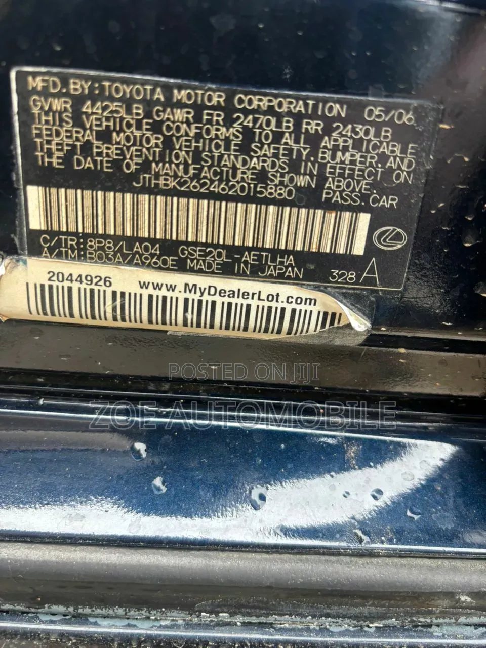 Lexus IS 2006 Blue