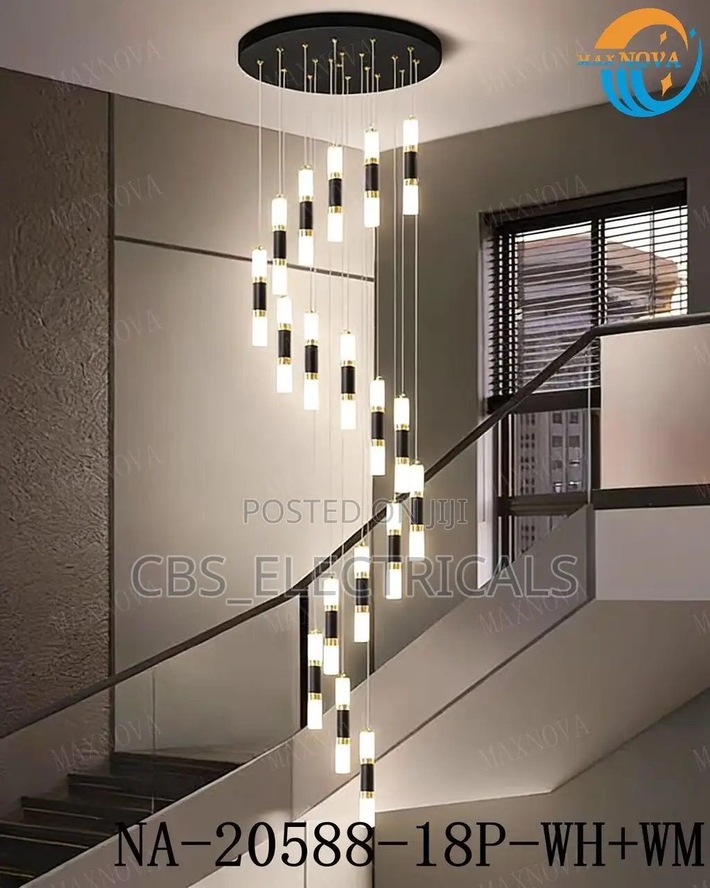 18-Piece Cascading Led Chandelier