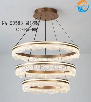 Triple-Ring Crystal Led Chandelier (Model Na-20583)