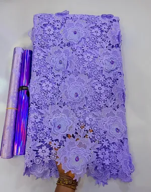 3d Luxe Crystal Guipure Lace