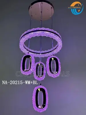 Ring and Oval Crystal Pendant Chandelier