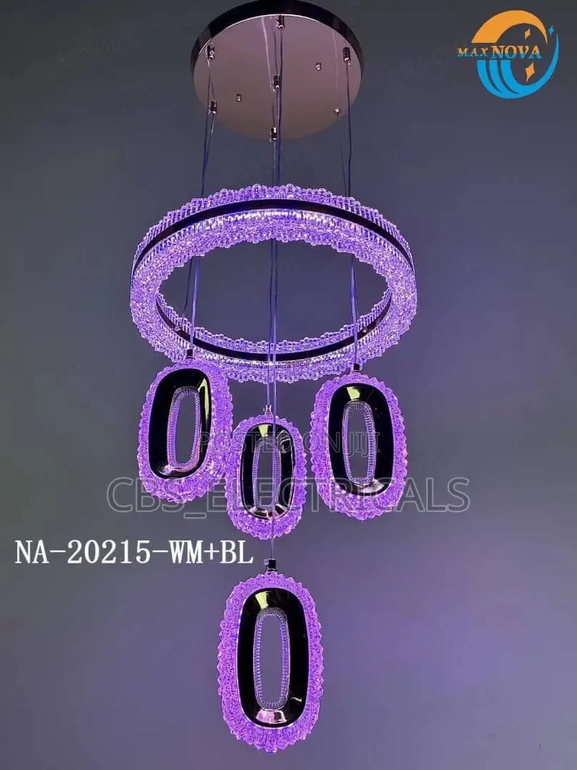 Ring and Oval Crystal Pendant Chandelier