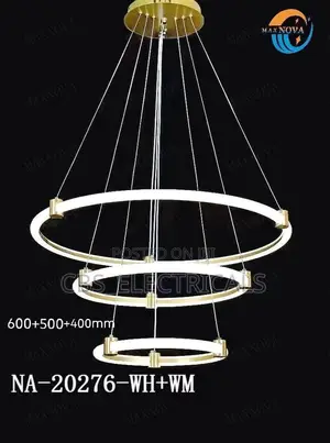 Triple-Tiered Ring Led Chandelier