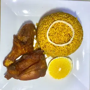 Delicious Party Jollof Rice With Chicken .