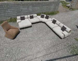 Off White L Shape Sofa Set