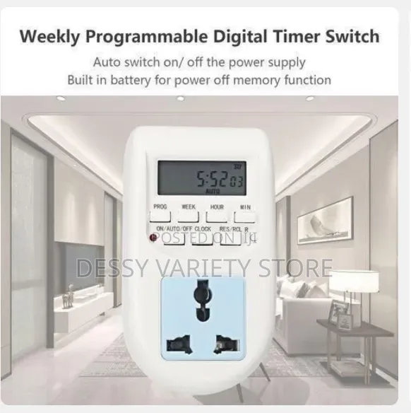 Plug-in Digital Timer Switch Weekly Programmable Electrical Timer