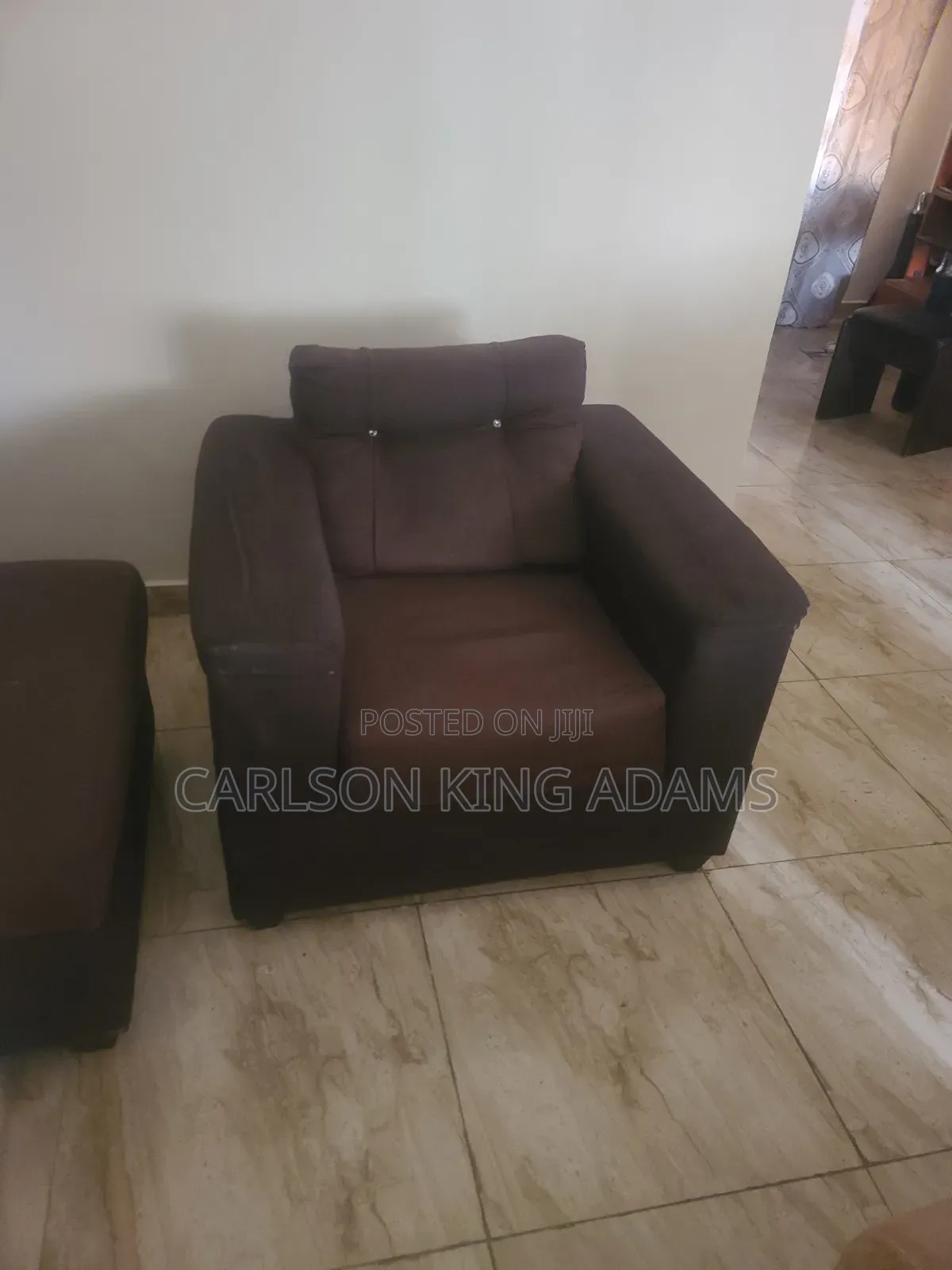 L Shaped Dark Brown Quality Material Sof