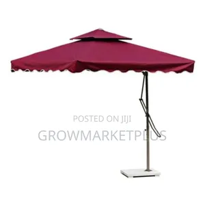 Luxury Outdoor Garden Canopy Umbrella – Burgundy