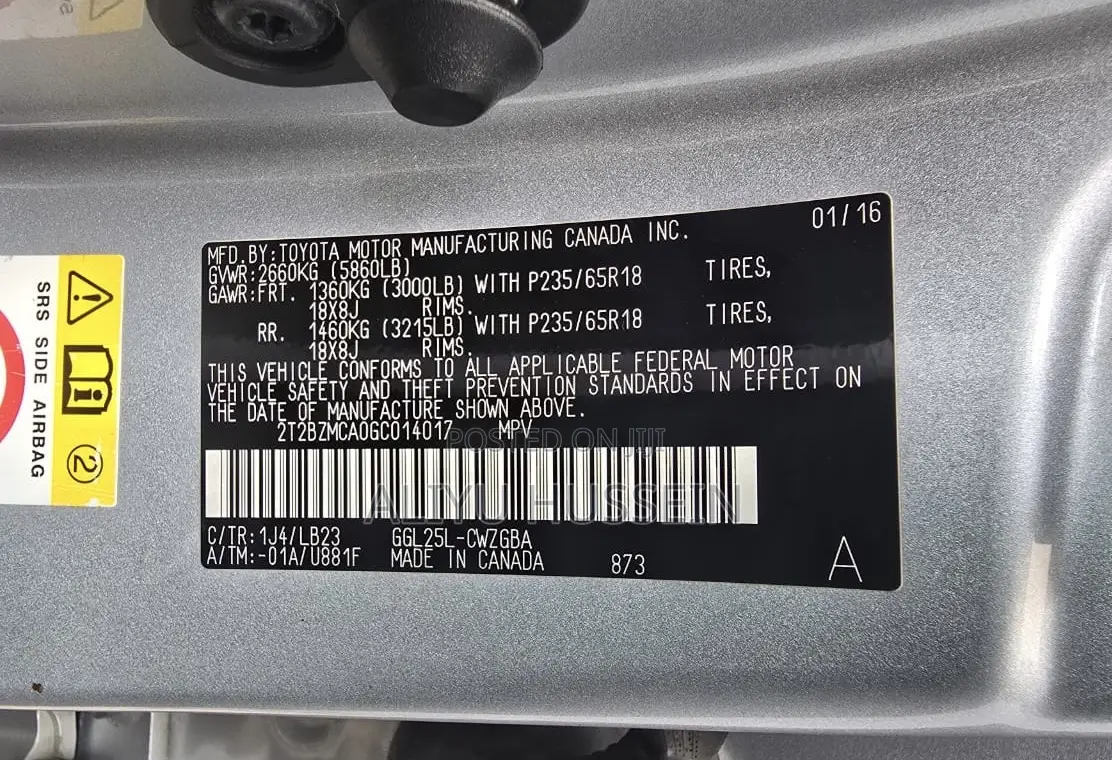Lexus RX 2016 Silver