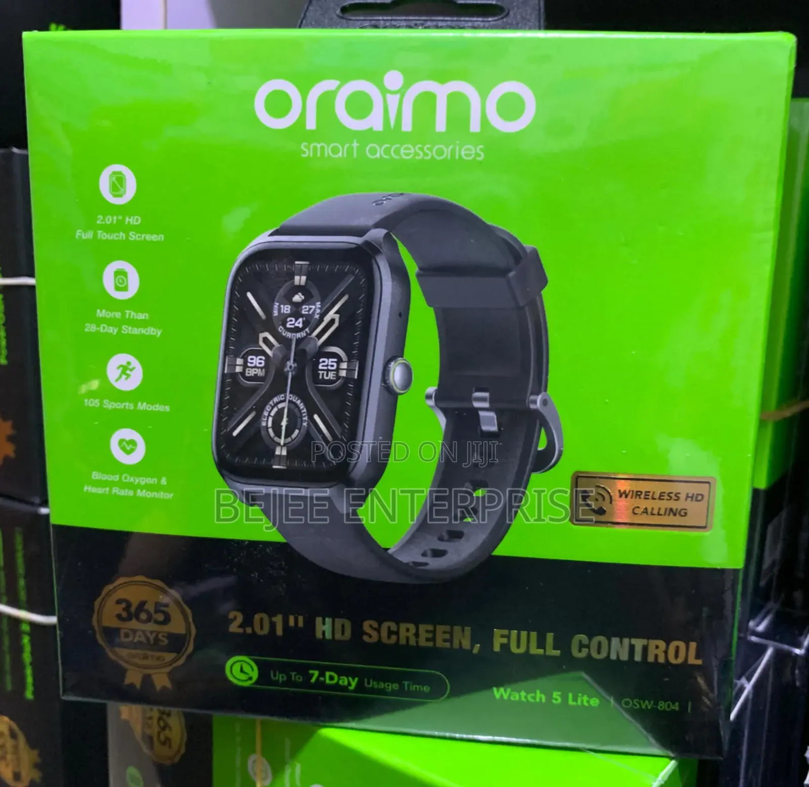 Oraimo Watch 5 Lite 2.01" Hd Ip68 Smart Watch