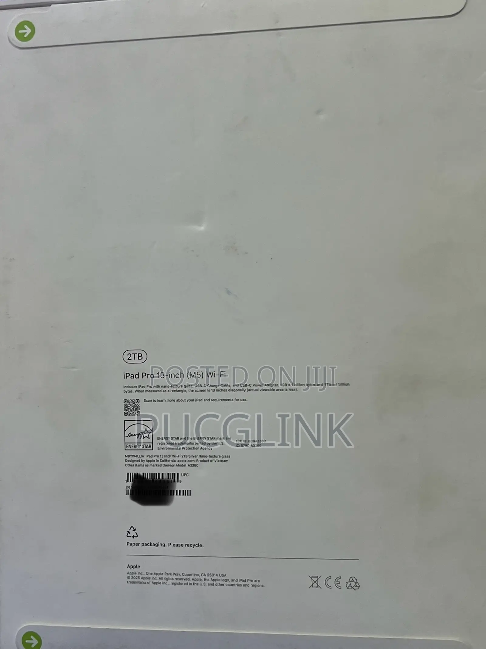 New Apple iPad Pro 2 TB Silver