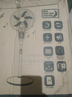 Solar Rechargeable Fan With Multimedia Features