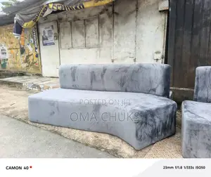 Unique Curved Velvet Sofa for Sale