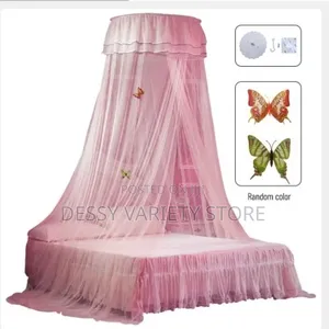 Mosquito Net Dome Single Entrance Fine Mesh Pink