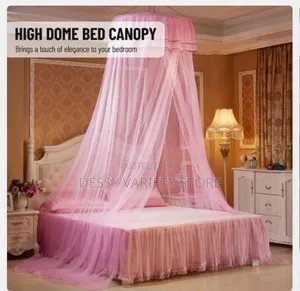 Mosquito Net Dome Single Entrance Fine Mesh Pink