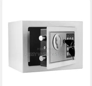 Electronic Safe With Keypad And Key - White