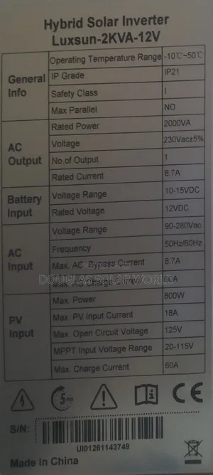 2kw/1.3kwh All-in-One Solar Solution (Solar System)