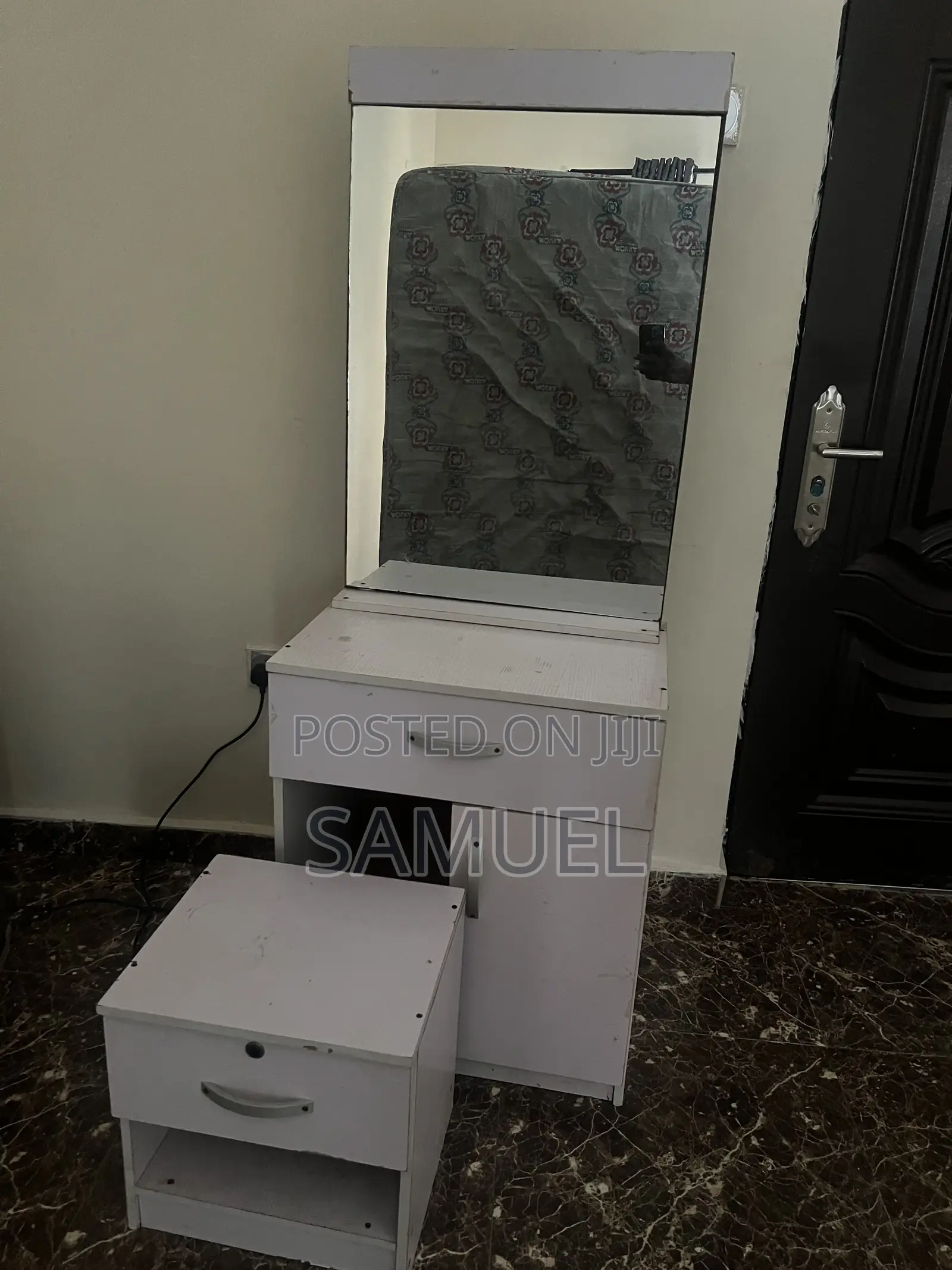Dressing Table Mirror and Small Cupboard