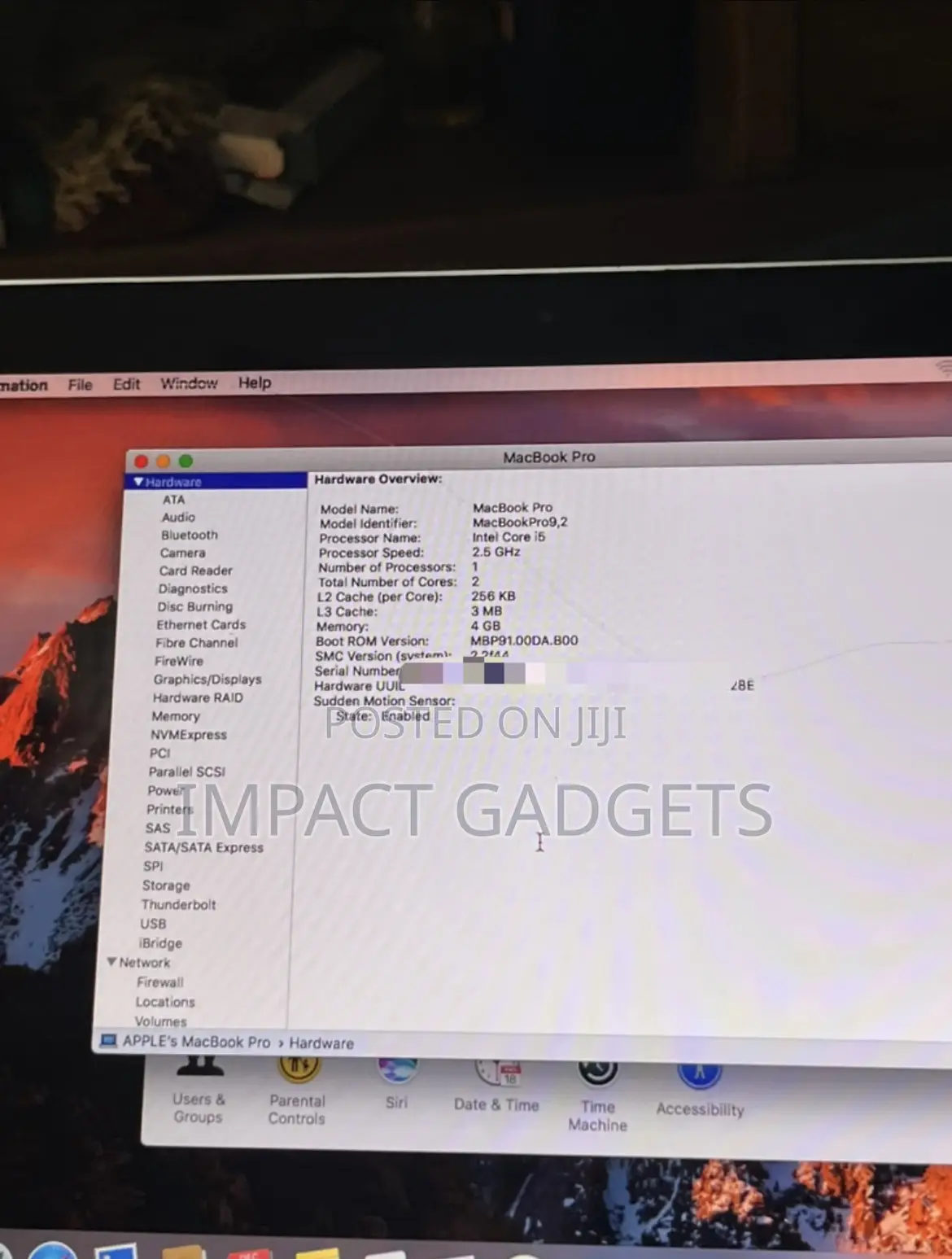 Laptop Apple MacBook Pro 2012 4GB Intel Core i5 HDD 128GB