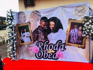 Wedding Stage Backdrop Banner Print for Reception Decor