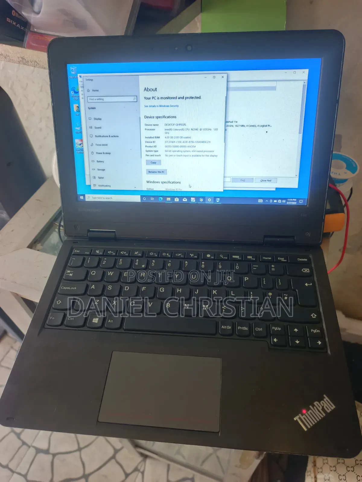 Laptop Lenovo ThinkPad 11e 4GB Intel Celeron SSD 60GB