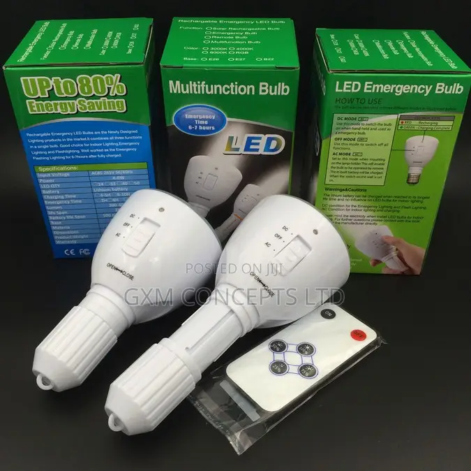 Rechargeable Emergency Led Bulb With Backup Battery