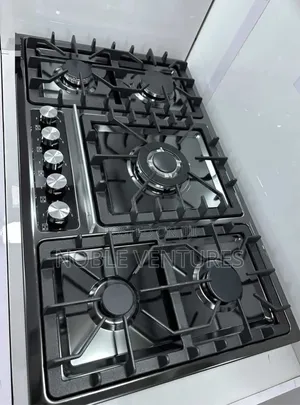 Bosch Built-in Auto Ignition Stainless Steel Black Gas Cooker 90cm
