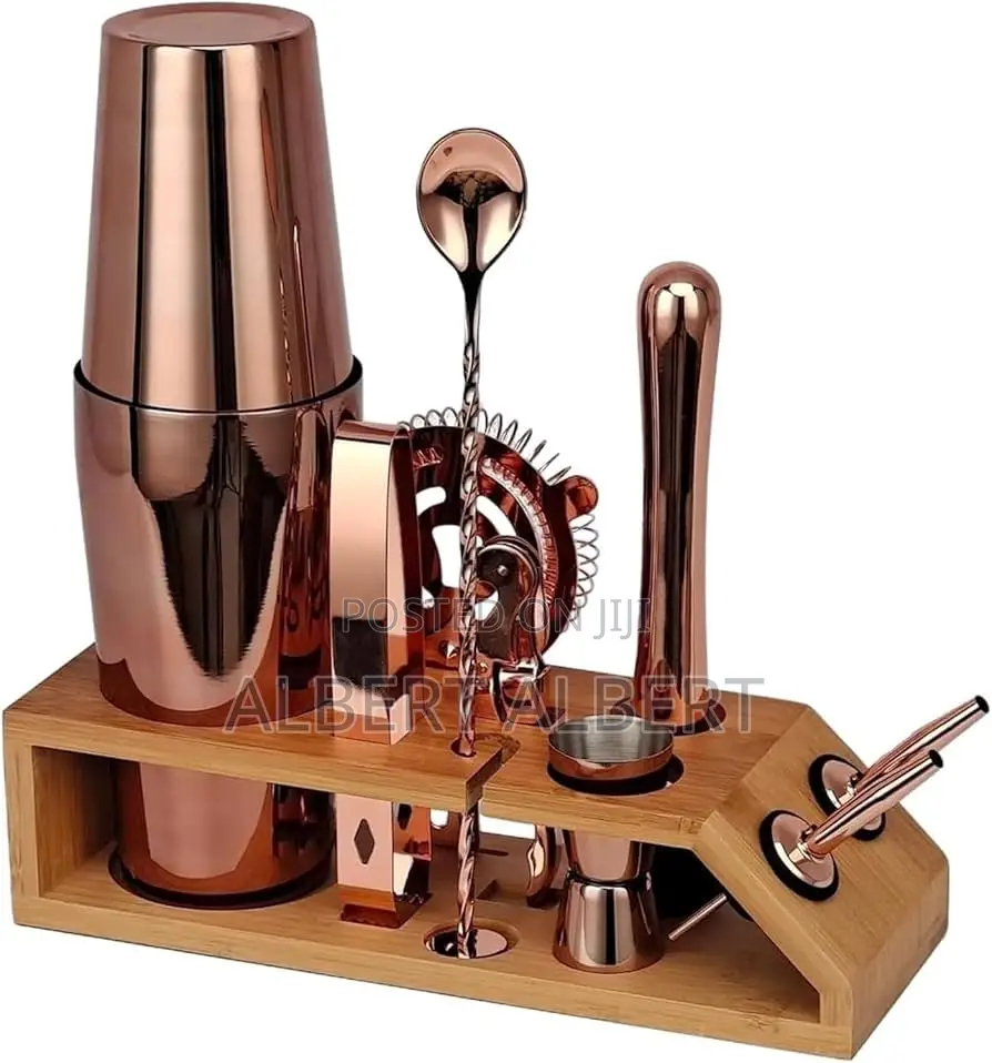 Rose Gold 9pcs Bar Tools Set