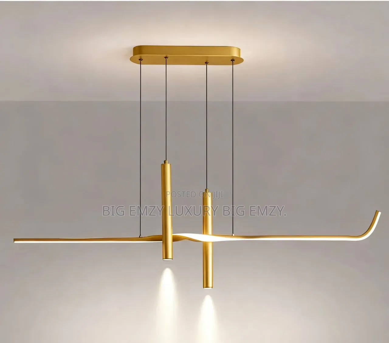 Minimalist Led Linear Chandelier or Modern Linear Pendant Light.