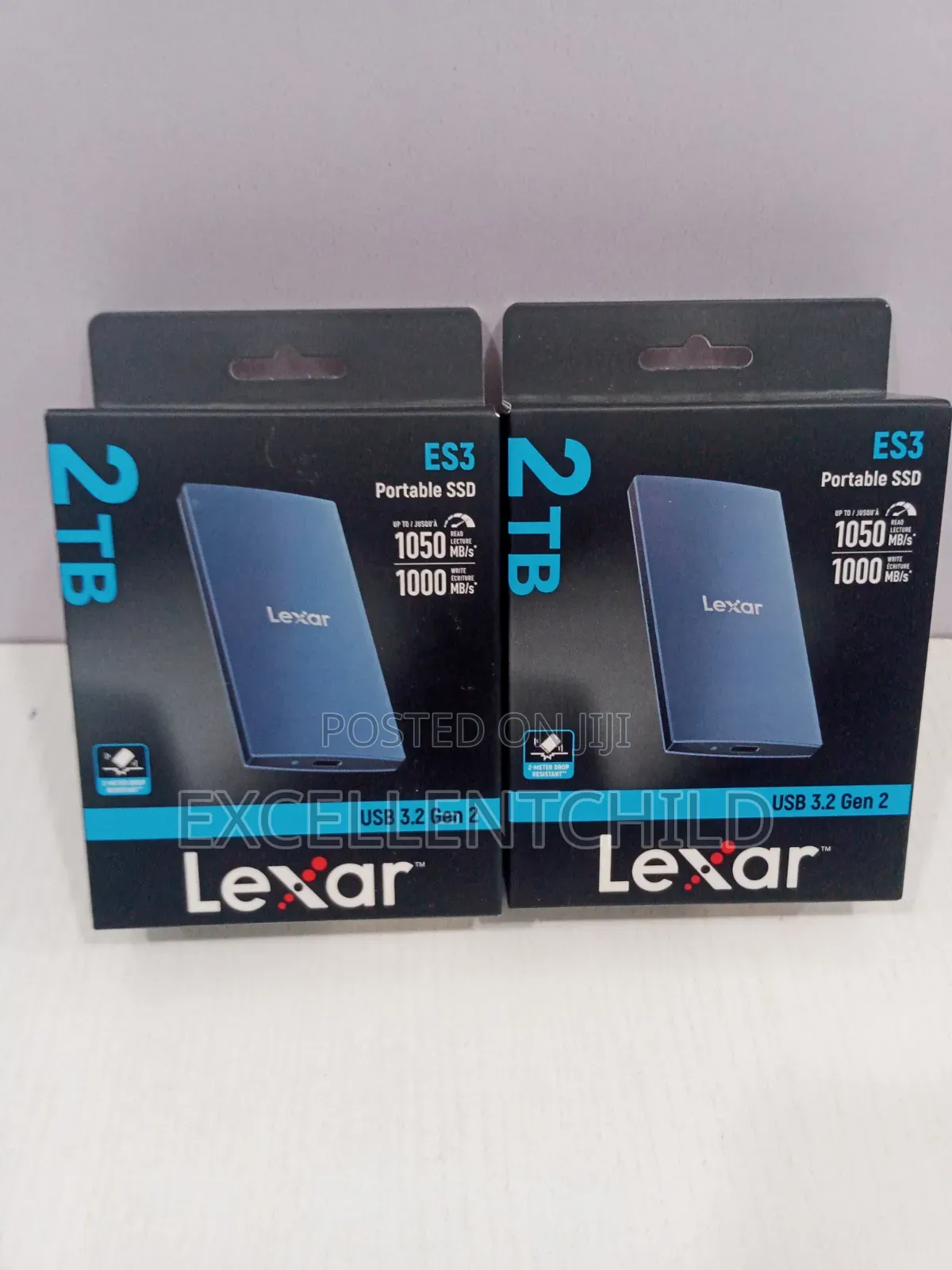 Lexar Usb-C 3.2 Gen2 2tb Portable SSD Es3 With R W 1050 Mb/S.