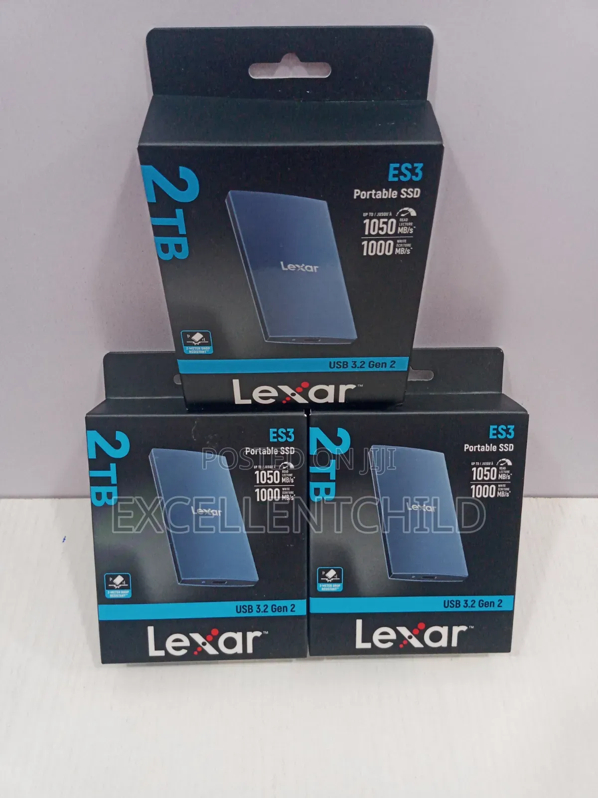 Lexar Usb-C 3.2 Gen2 2tb Portable SSD Es3 With R W 1050 Mb/S.