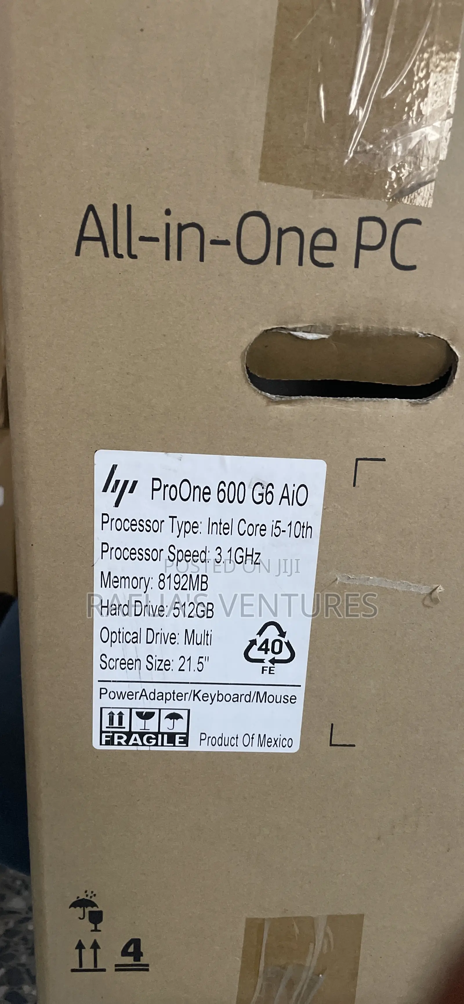 New Desktop Computer HP ProOne 600 8GB Intel Core i5 SSD 512GB
