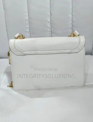 White Quilted Crossbody Flap Bag