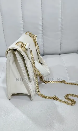 White Quilted Crossbody Flap Bag