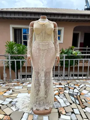 The Seraphina Halter Neck and Off-Shoulder Lace Corset Gown.