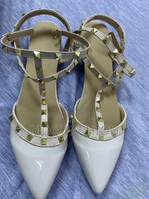 Luxury Studded T-Strap Pointed-Toe Flat Shoes