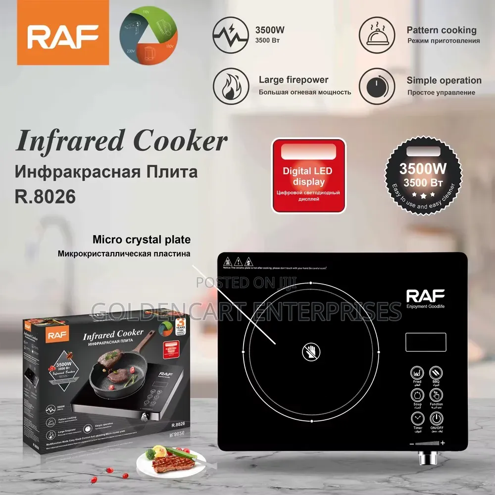 Raf Infrared Cooker
 R.8026
 - Single Burner