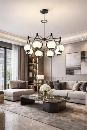Modern Nordic Creative Iron Led Glass Pendant Chandelier