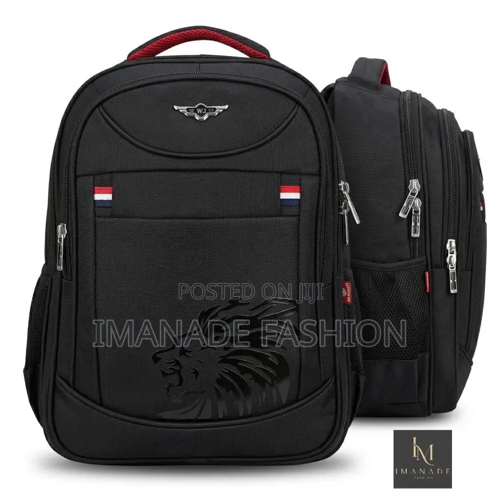 W-J Lion Backpack – Black Red (Large)