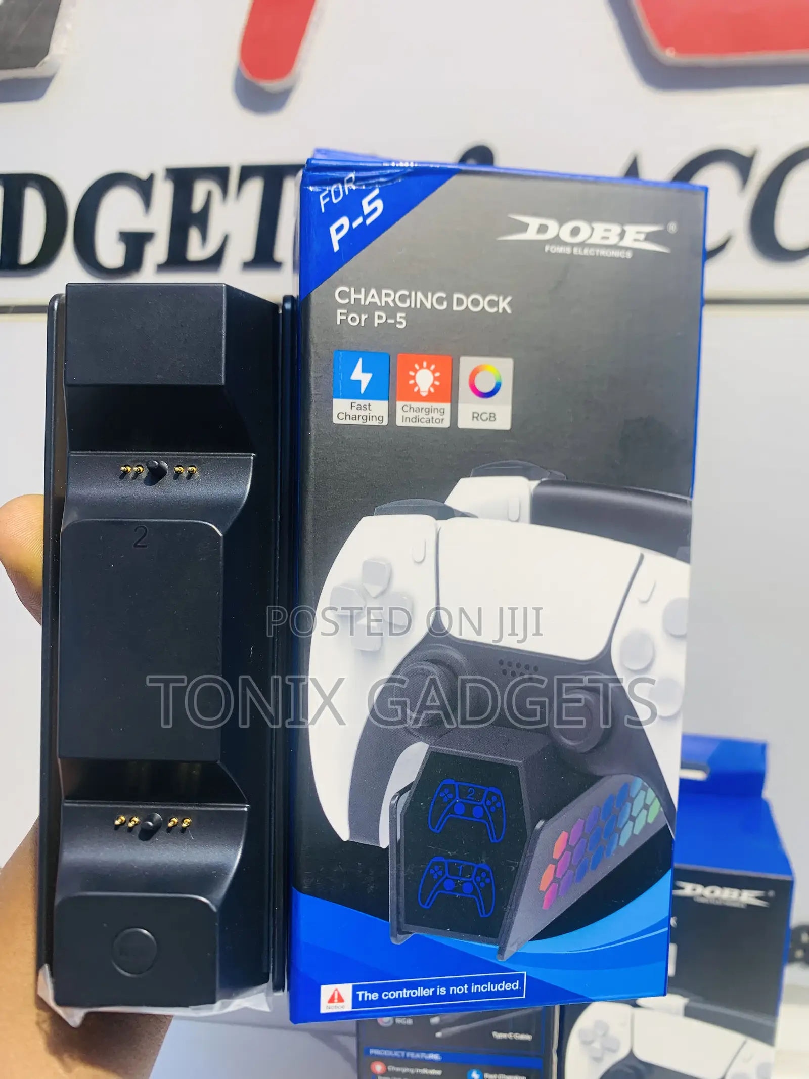 Dobe Ps5 Controller Charging Dock With Unique RGB Light