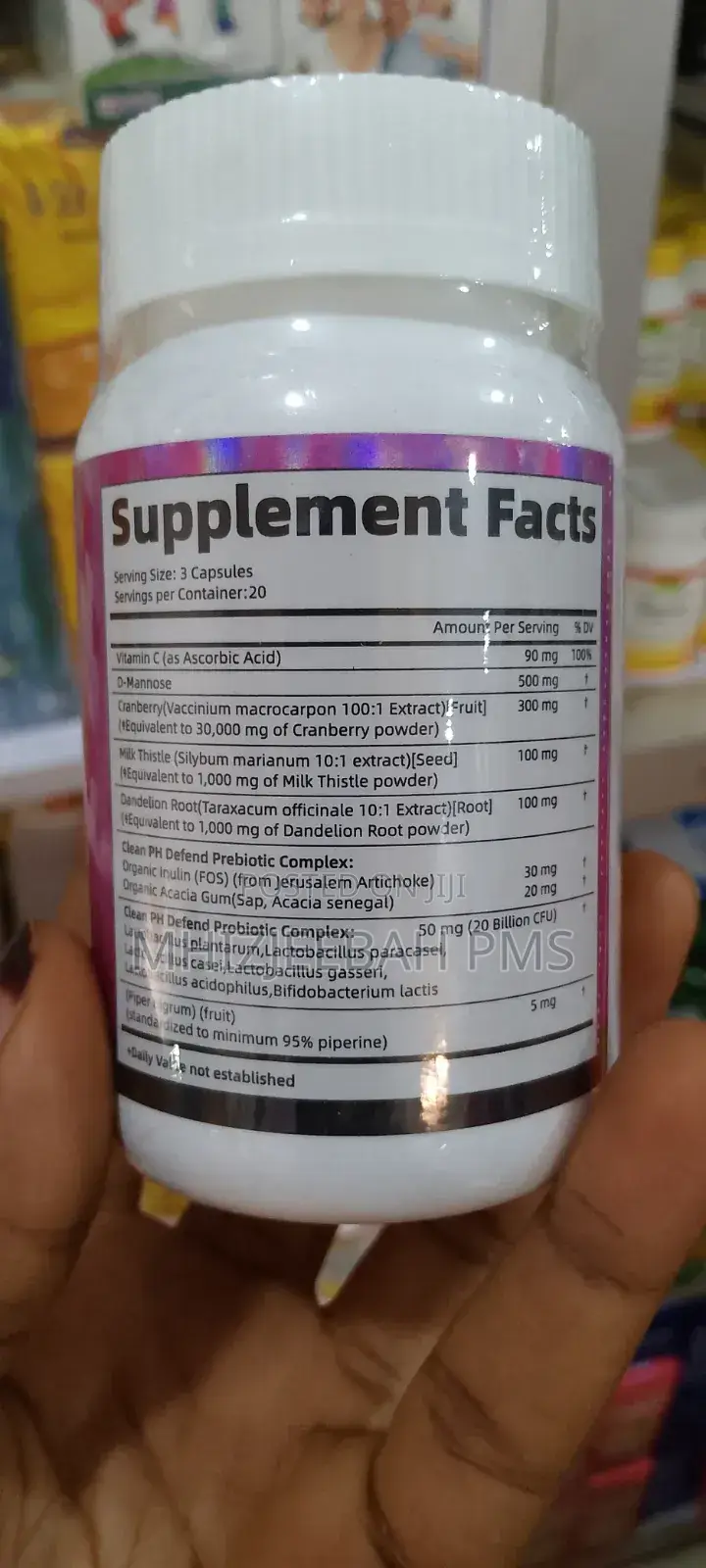 Women's Vaginal Probiotic + Prebiotic + Cranberry + D-Mannose