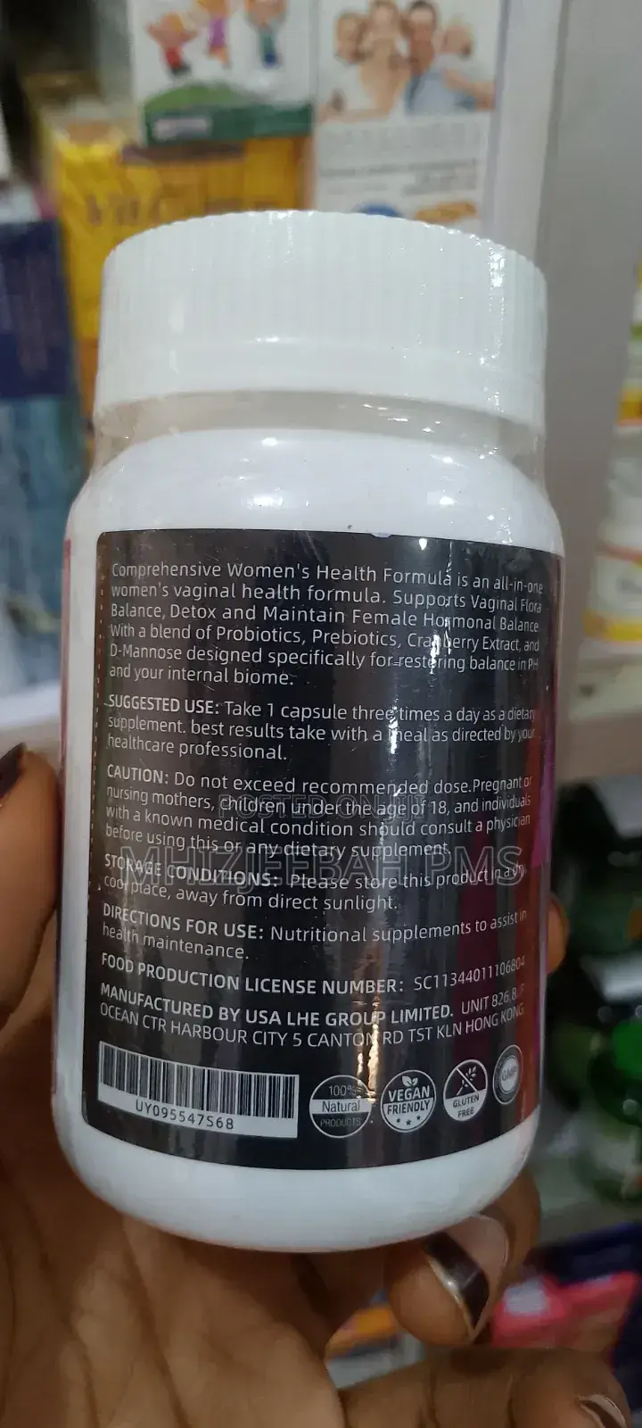 Women's Vaginal Probiotic + Prebiotic + Cranberry + D-Mannose