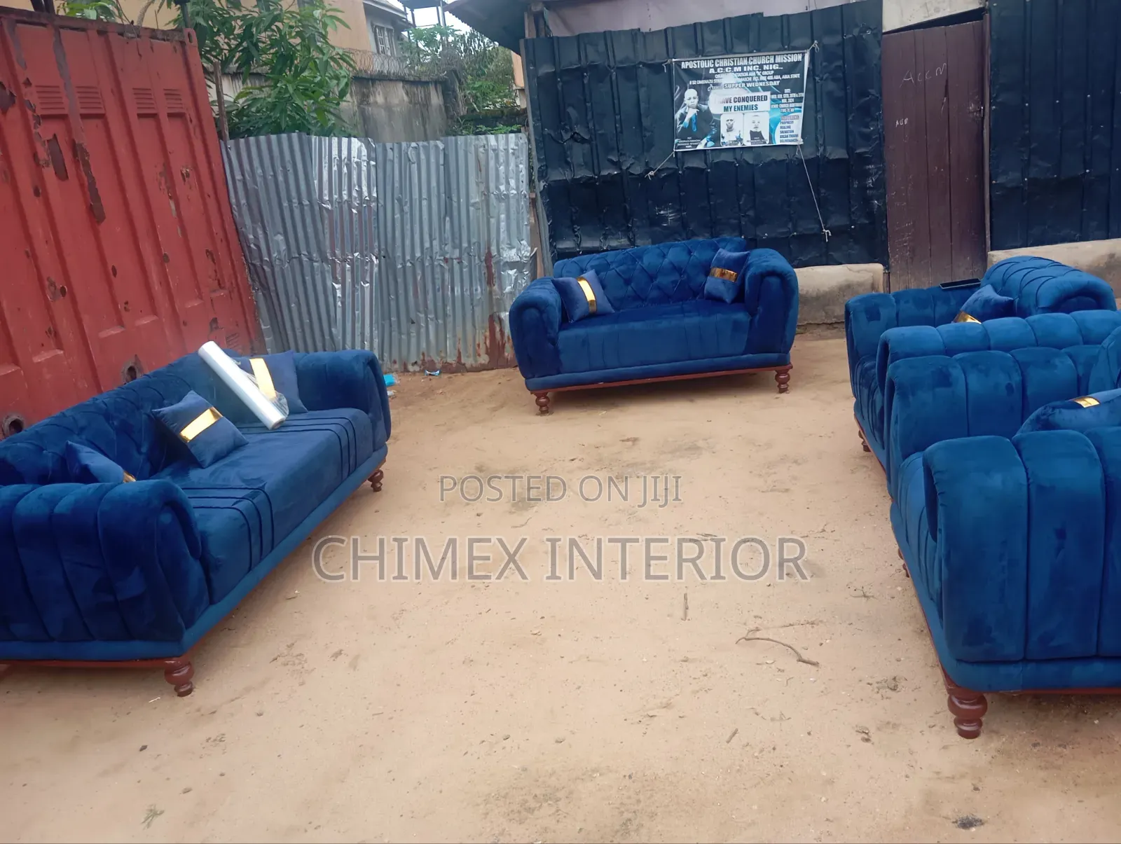 A Set of Sofas Cushion Back