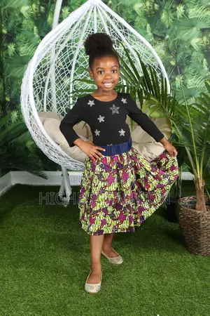 Tamia African Print Girls' Skirt